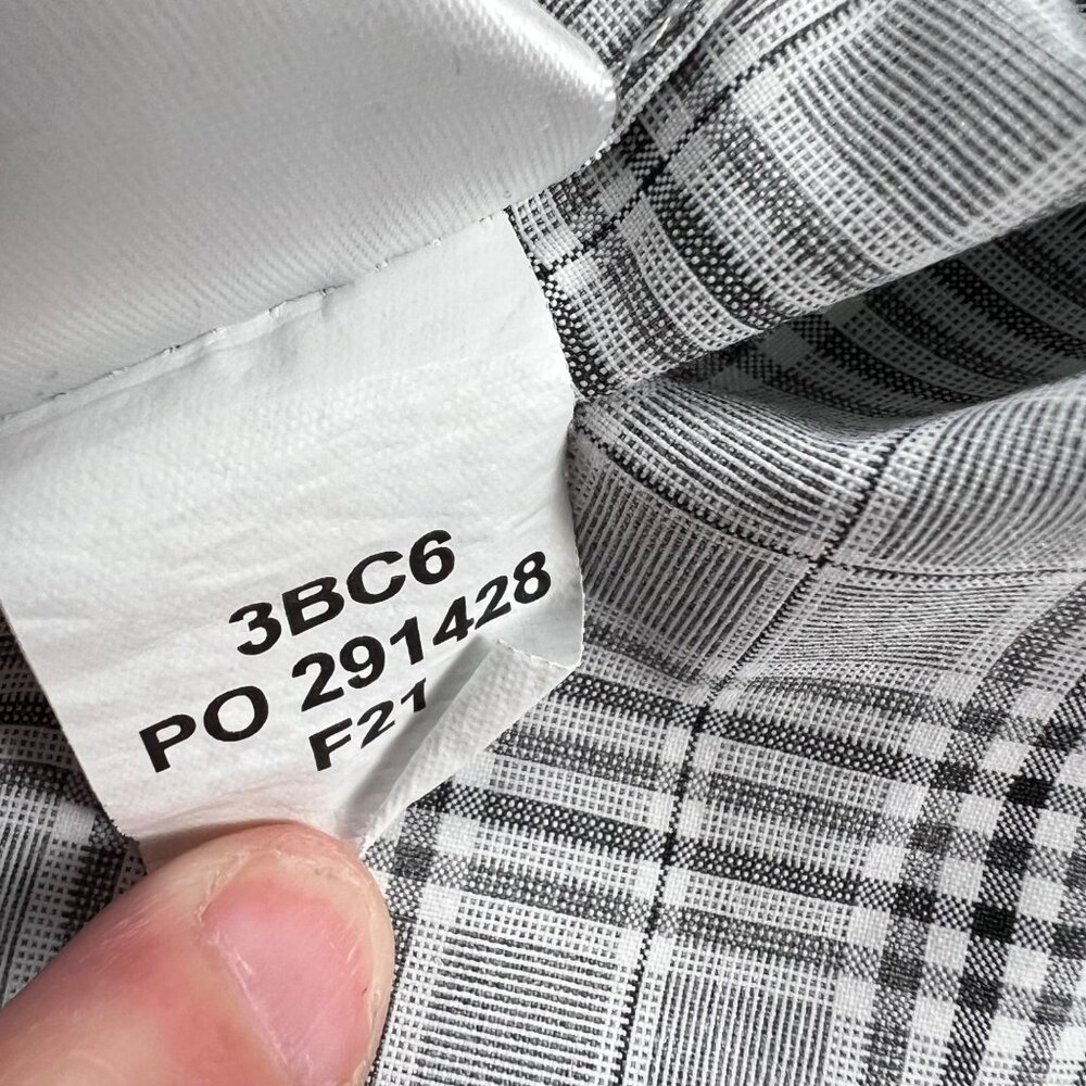 Orvis Mens Active Fit Gray Plaid Dress Shirt XXL Button-Down Collar Polyester - Picture 7 of 9